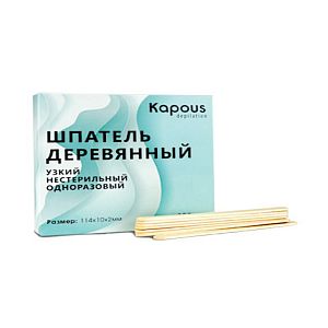 Шпатель деревянный УЗКИЙ KAPOUS, 114*10*2мм, 100шт/уп.  2233
